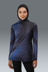 Nala Printed Long Sleeve - Navy