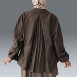 Nala Pleats Jacket - Brown