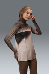 Nala Printed Long Sleeve - Brown