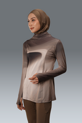 Nala Printed Long Sleeve - Brown