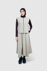 Runa Asymmetrical Midi Skirt - Khaki