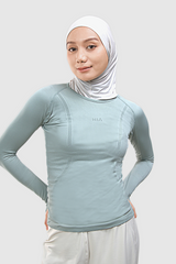 Lumi Lightweight Fabric Fitted Sport Shirt - Sage Green