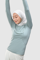 Lumi Lightweight Fabric Fitted Sport Shirt - Sage Green