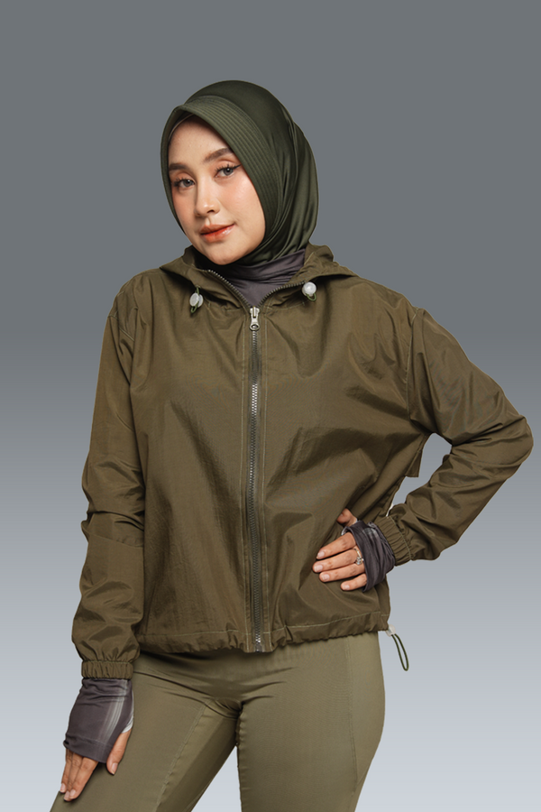 HIA Everywear Bhava Jacket Olahraga 2.0 Wanita - OLIVE
