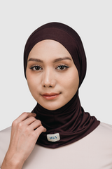 Nomi Sport Hijab Olahraga - Brown