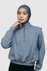Nomi Half Zip Sport Sweater - Blue