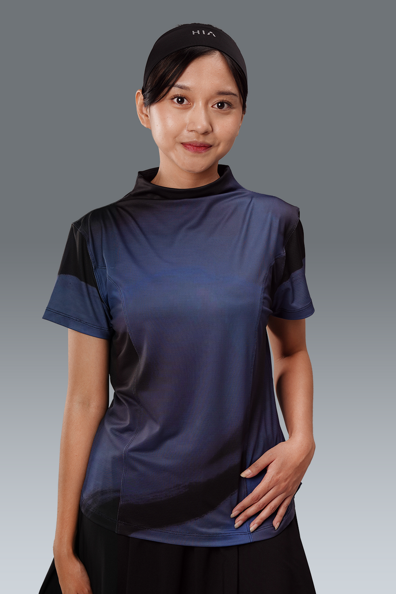 Nala Printed Short Sleeve - Navy