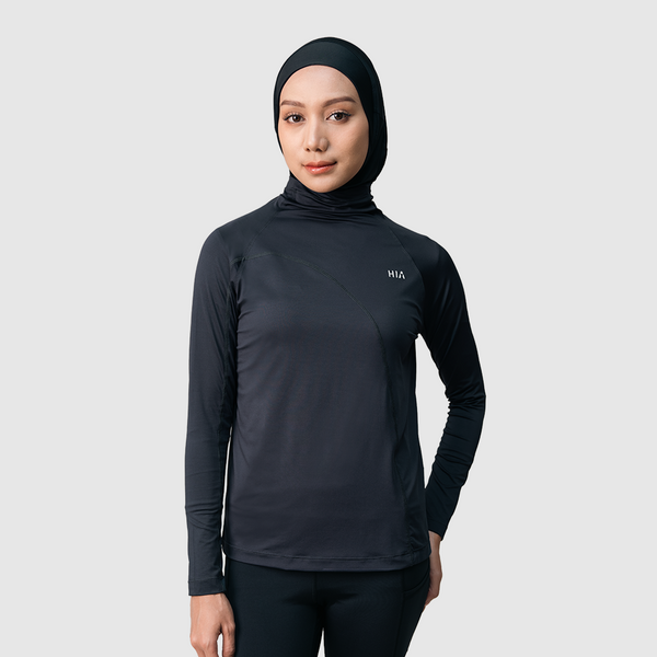 Kina Shirt Long Sleeve - Black Sand