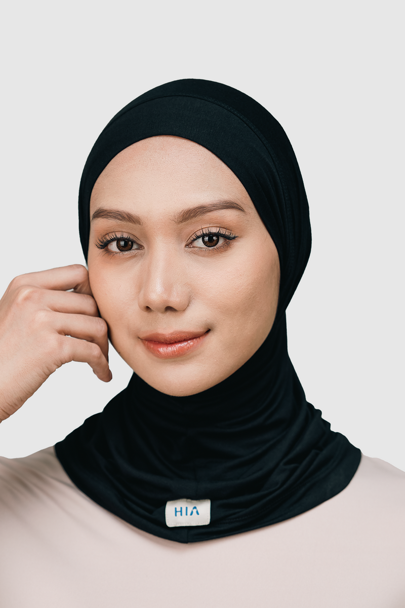 Nomi Sport Hijab Olahraga - Black