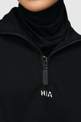 Nomi Half Zip Sport Sweater - Black