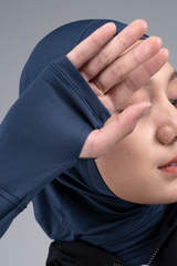 Kina Sport Turtleneck Manset Olahraga - Navy