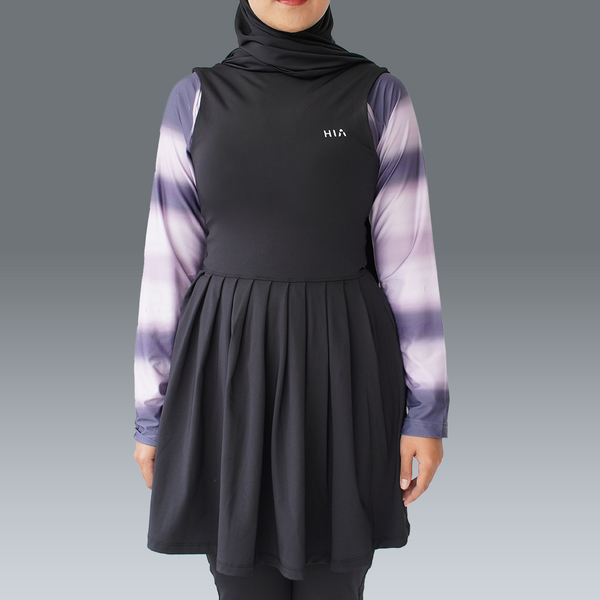 Nala Pleats Dress - Black