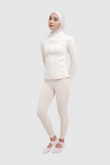 Lumi Fitted Sport Legging - Broken White