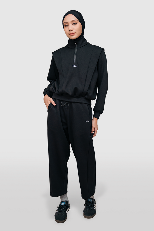 Nomi Barrel Sport Pants Olahraga - Black