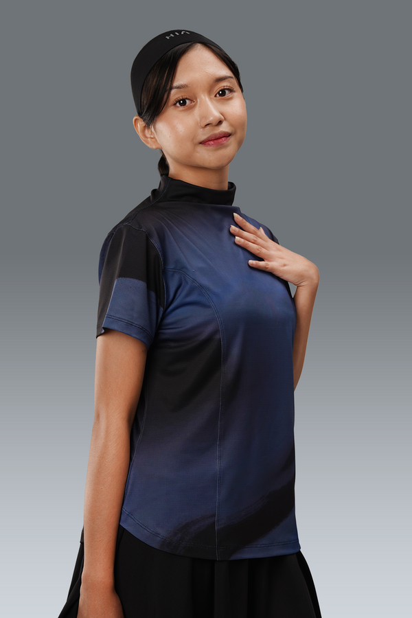 Nala Printed Short Sleeve - Navy