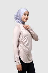 Shafa Body Fit Top - almond