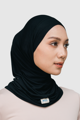 Nomi Sport Hijab Olahraga - Black