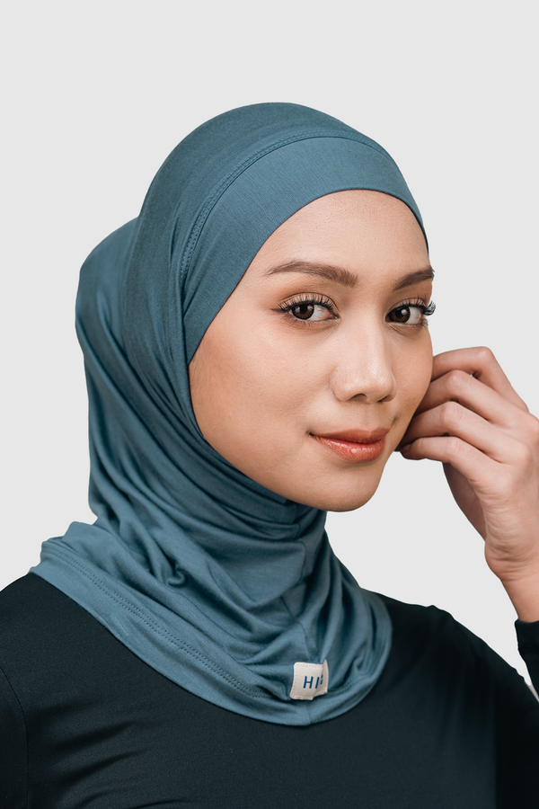Nomi Sport Hijab Olahraga - Blue