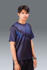 Nala Men Printed Short Sleeve - Navy