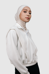 Nomi Half Zip Sport Sweater - Broken White