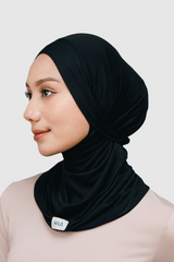 Nomi Sport Hijab Olahraga - Black