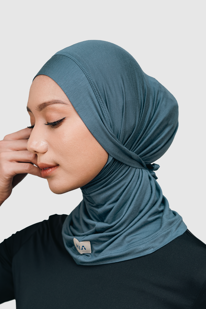 Nomi Sport Hijab Olahraga - Blue
