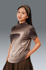 Nala Printed Short Sleeve - Brown