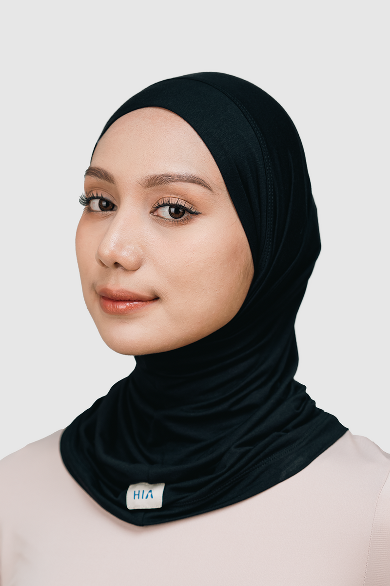 Nomi Sport Hijab Olahraga - Black