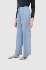 Lumi Drawstring Wide Pants - Light Blue