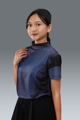 Nala Printed Short Sleeve - Navy