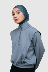 Nomi Half Zip Sport Sweater - Blue