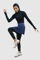 Lumi Pleats Sport Skort - Navy