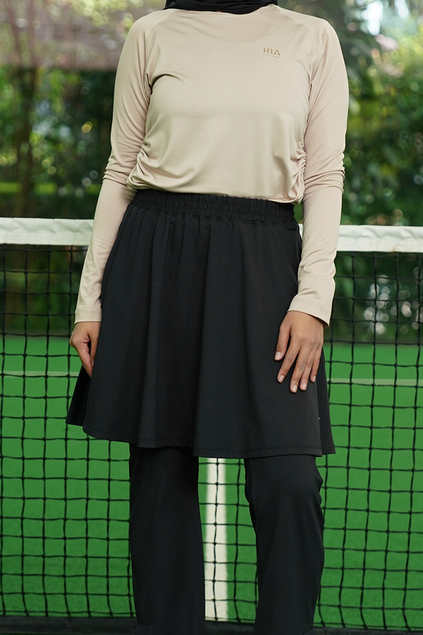 Alma Pleats Skirt - Black