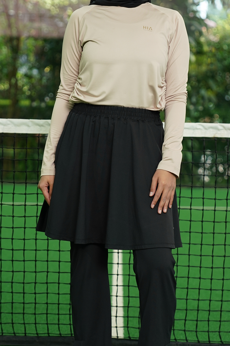 Alma Pleats Skirt - Black