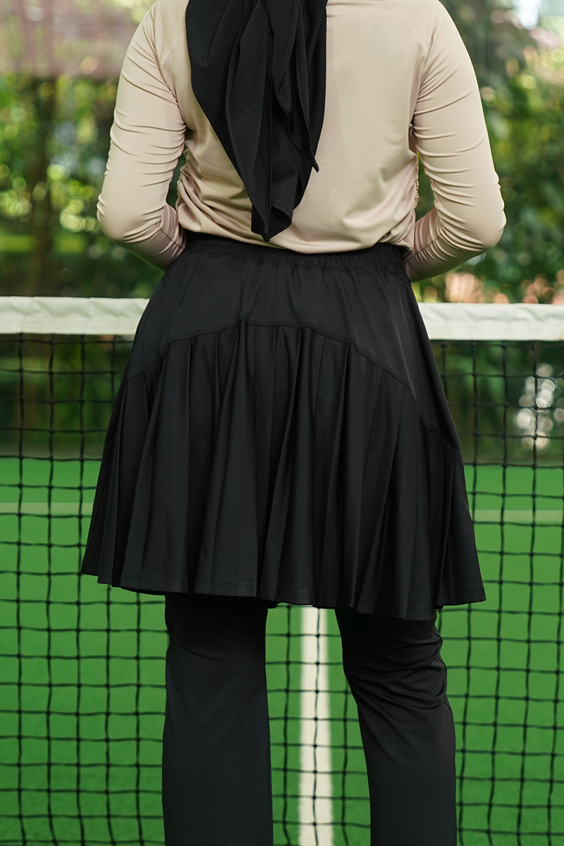 Alma Pleats Skirt - Black