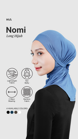 Nomi Sport Long Hijab - Blue