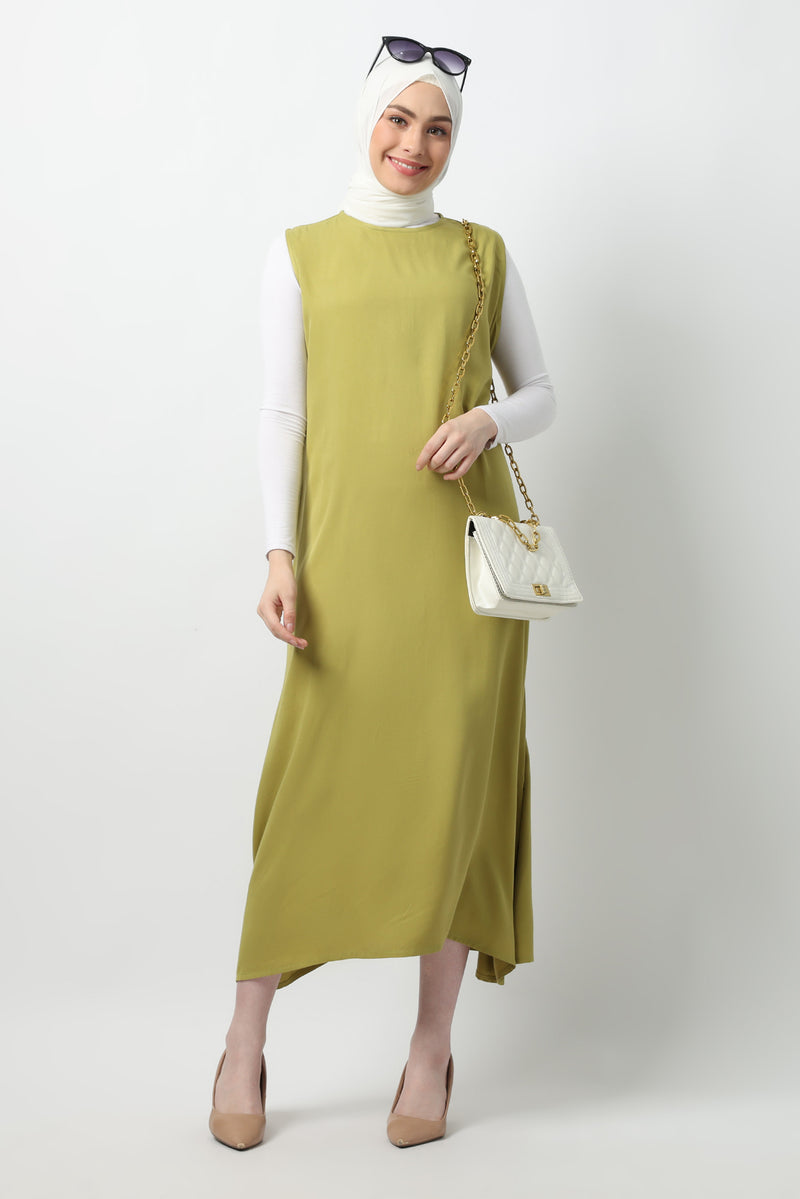 HIA Dailywear Marua Inner Dress - Dark Lime