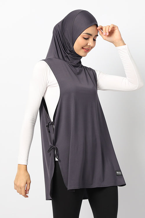 Aleeta Hijab - Dark Grey