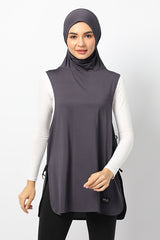 Aleeta Hijab - Dark Grey