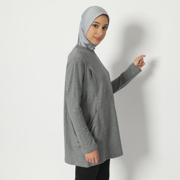 Daveena Top - Dusty Grey