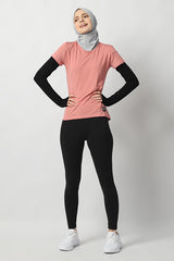 [Home Workout Collection] Naisha Short Top - Dusty Rose