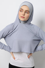 Seema Crop Top - Cloudy Grey